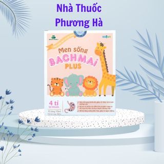 Men sống bạch mai plus, ,men sống bạch mai hộp 20 ống . Men vi sinh hỗ trợ tiêu hóa, giảm táo bón cho bé