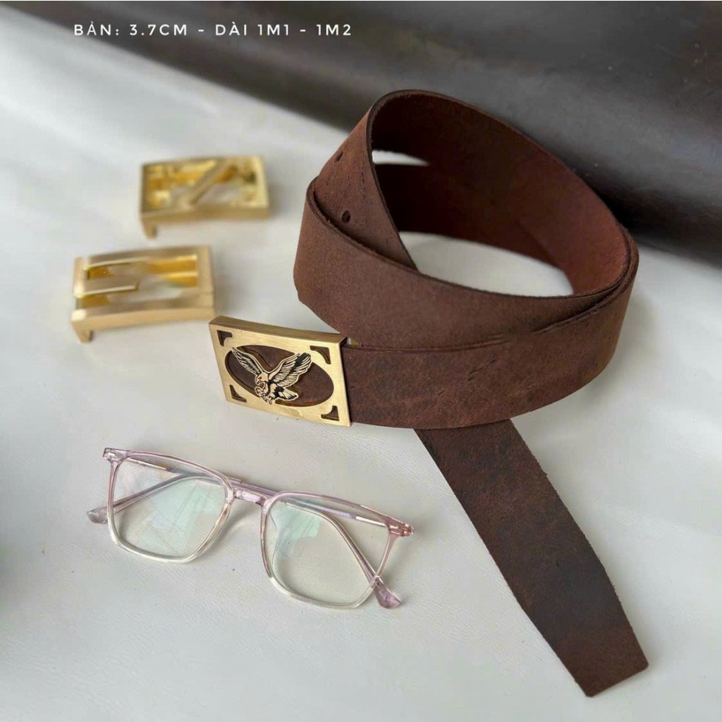 Thắt Lưng Nam Da Bò Sáp Mộc 1 Lớp Nguyên Tấm Cao Cấp Khóa Hợp Kim Chống Rỉ, Dây Nịt Thắt Lưng Nam Da Bò DB25