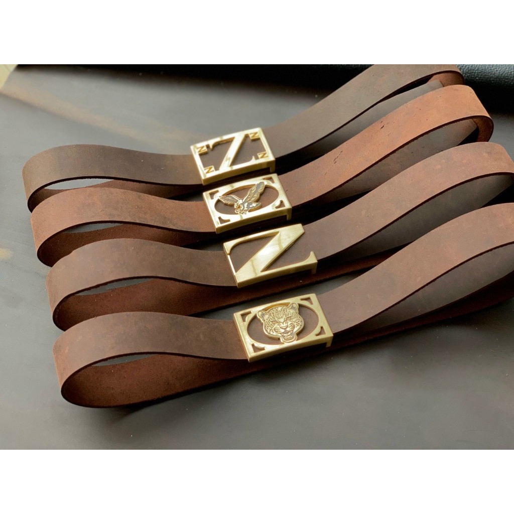 Thắt Lưng Nam Da Bò Sáp Mộc 1 Lớp Nguyên Tấm Cao Cấp Khóa Hợp Kim Chống Rỉ, Dây Nịt Thắt Lưng Nam Da Bò DB25