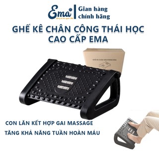 Ghế kê chân công thái học cao cấp cho dân văn phòng Ema, giảm tê chân, giúp ngồi đúng tư thế
