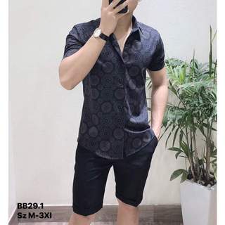 Sơ mi nam lụa họa tiết hoa 3D sắc nét