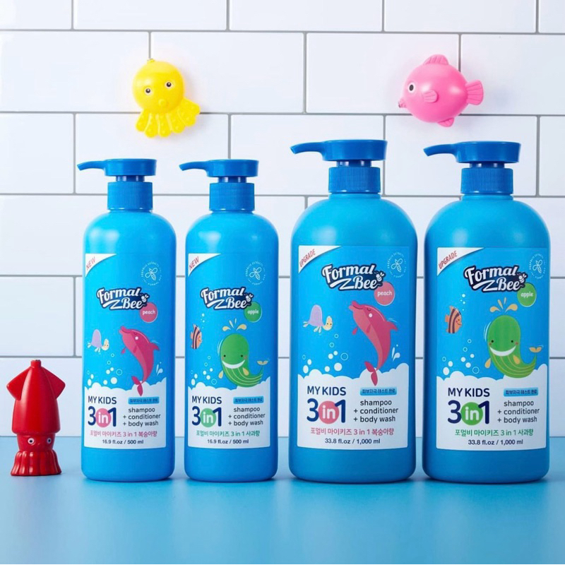 SỮA TẮM-GỘI-XẢ  3IN1 FORMALBEE CHO BÉ TỪ 2 TUỔI