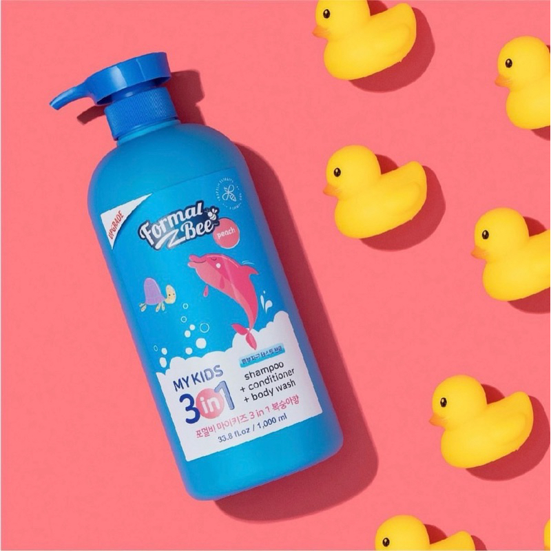 SỮA TẮM-GỘI-XẢ  3IN1 FORMALBEE CHO BÉ TỪ 2 TUỔI