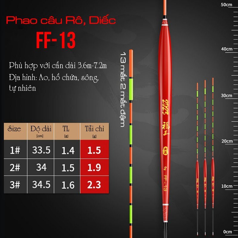 Phao câu cá Rô phi siêu nhạy chuyên dụng câu đài câu đơn cao cấp. Phao câu cá tín hiệu nhạy. Hoàng Nam Fishing