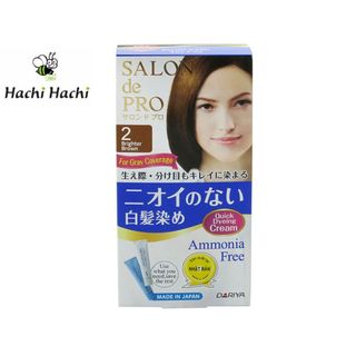 Kem nhuộm tóc bạc không mùi Salon De Pro 2 (Màu nâu sáng hơn) - Hachi Hachi Japan Shop
