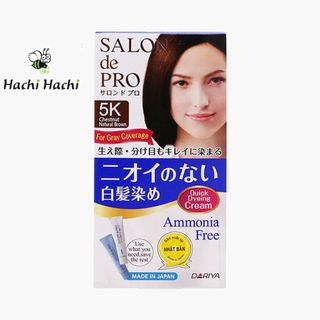 Kem nhuộm tóc bạc không mùi Salon De Pro 5K (Màu nâu hạt dẻ tự nhiên) - Hachi Hachi Japan Shop