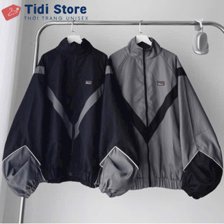 Áo khoác dù 2 lớp nam nữ cặp đôi phối màu đẹp unisex khóa zip JD84