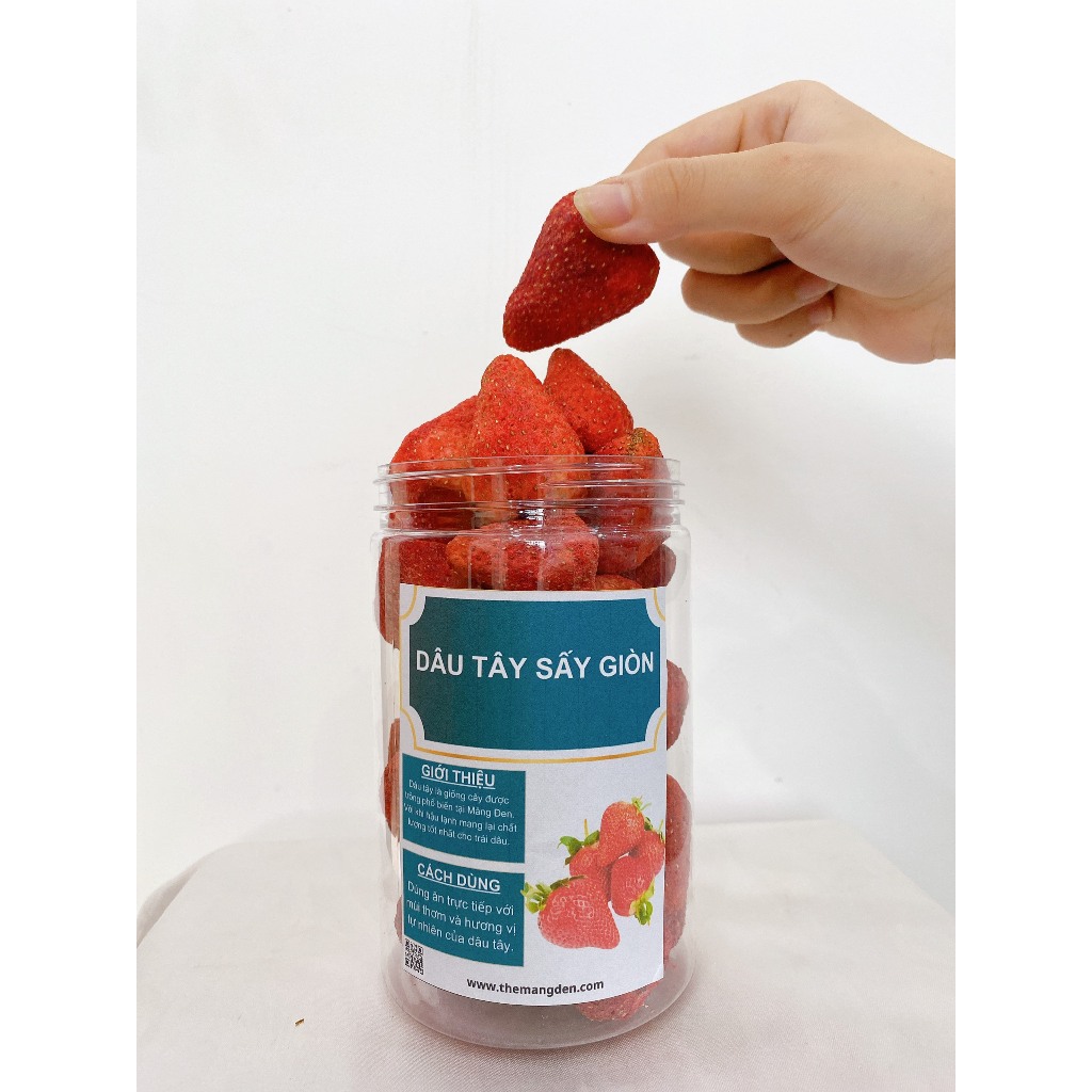 Dâu Tây Sấy Giòn Không Đường The Măng Đen 250g Đặc Sản Măng Đen Kon Tum