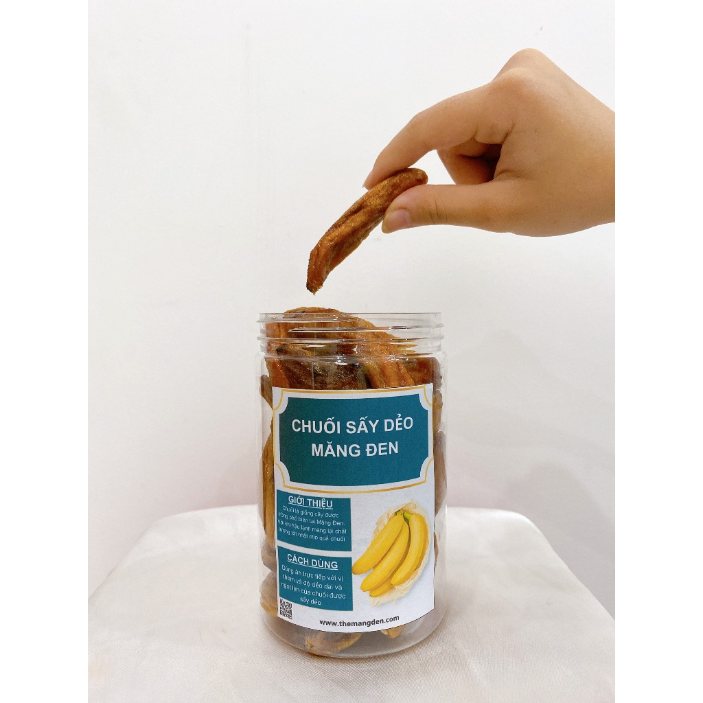 Chuối Sấy Dẻo Không Đường The Măng Đen 250g Đặc Sản Măng Đen Kon Tum