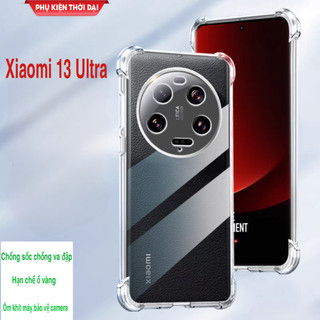 Ốp lưng Xiaomi 13 Ultra / 14 Ultra dẻo trong lồi 4 góc hạn chế ố vàng chống ố chống sốc