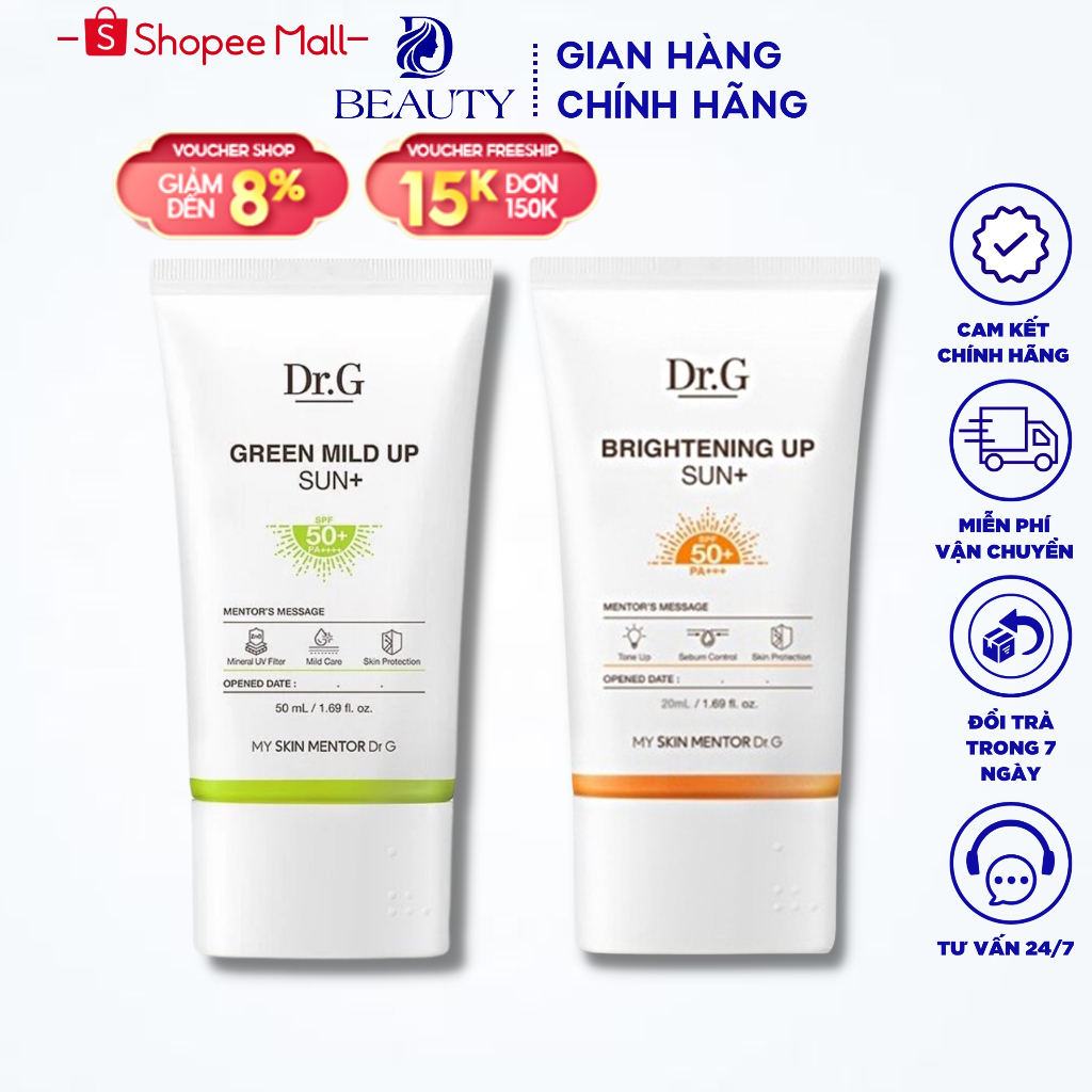 Kem Chống Nắng Dr.G Dưỡng Sáng Da Brightening Up Sun SPF50+ PA+++ 50ml chính hãng