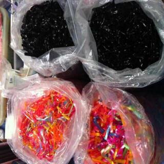 Bịch 1kg chun tóc loại BẢN TO, chun tóc màu đen, chun tóc nhiều màu, thun buộc tóc