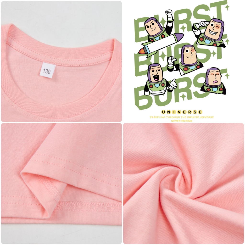 Áo thun bé gái Kids YoYo áo ngắn tay chất cotton mềm mịn thoáng mát Toy Story Trang chủ 3-12 tuổi T0057