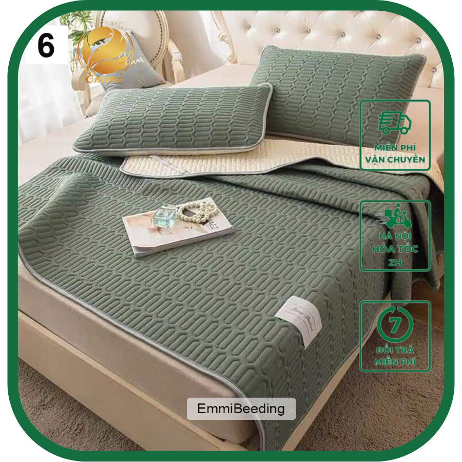 Chiếu điều hoà cao su non latex Emmi Bedding, chiếu chất liệu mủ cao su m6 x 2m, m8 x 2m , 2m x 2m2