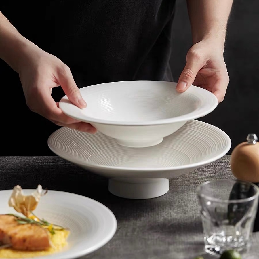 Tô nông lòng chống xước, tô ramen, salad, mì phở- Bát đĩa sứ nhà hàng cao cấp