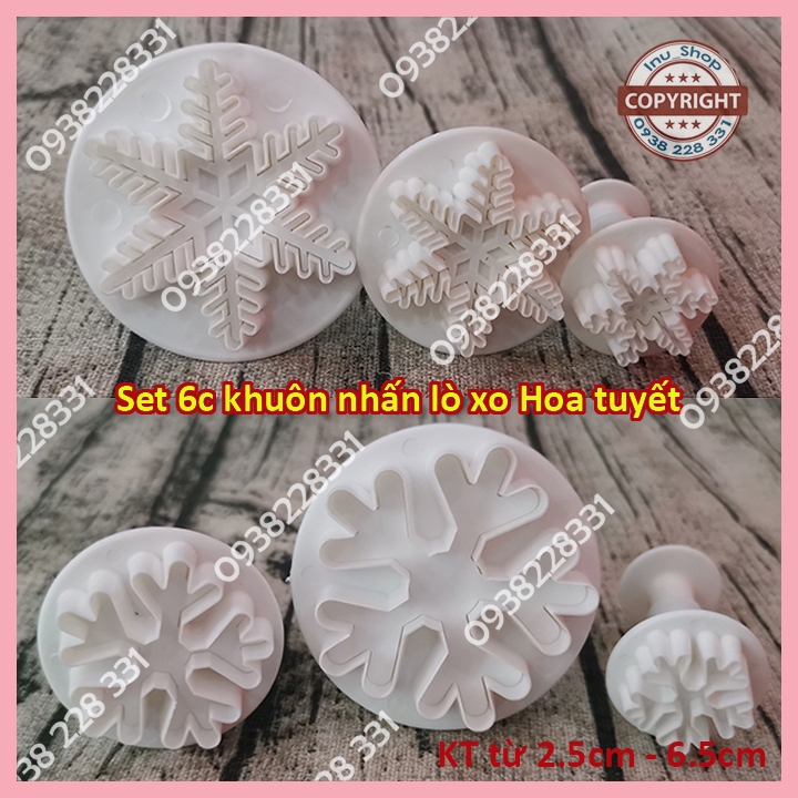 HCM - Khuôn cutter hoa tuyết 9 mặt hình làm bánh quy dịp giáng sinh noel BCT