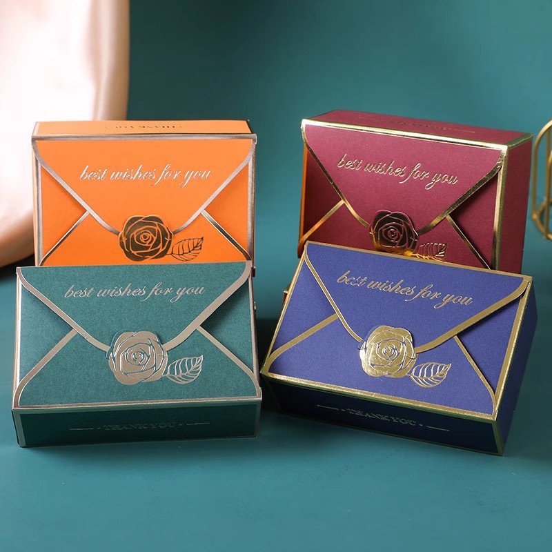 Hộp quà tặng mini Rose Envelope nhiều màu 10.5*7*3.5cm