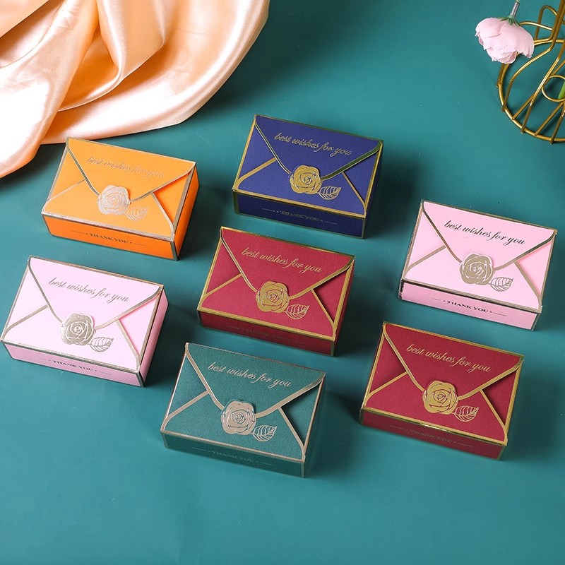 Hộp quà tặng mini Rose Envelope nhiều màu 10.5*7*3.5cm
