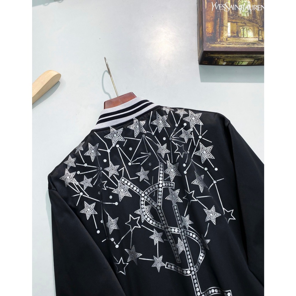 Áo khoác bomber nam ngôi sao chất gió siêu hot - Áo bomber nam nữ đường bo xám cao cấp