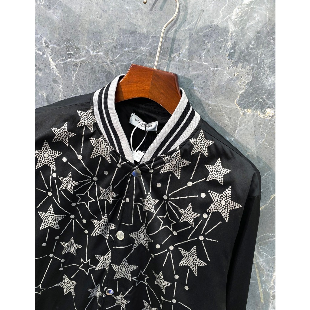 Áo khoác bomber nam ngôi sao chất gió siêu hot - Áo bomber nam nữ đường bo xám cao cấp