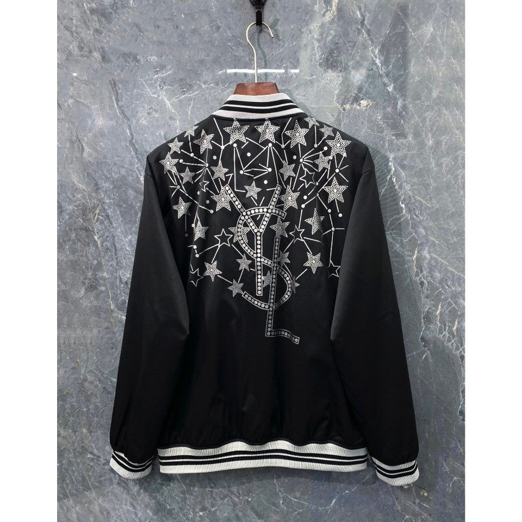 Áo khoác bomber nam ngôi sao chất gió siêu hot - Áo bomber nam nữ đường bo xám cao cấp