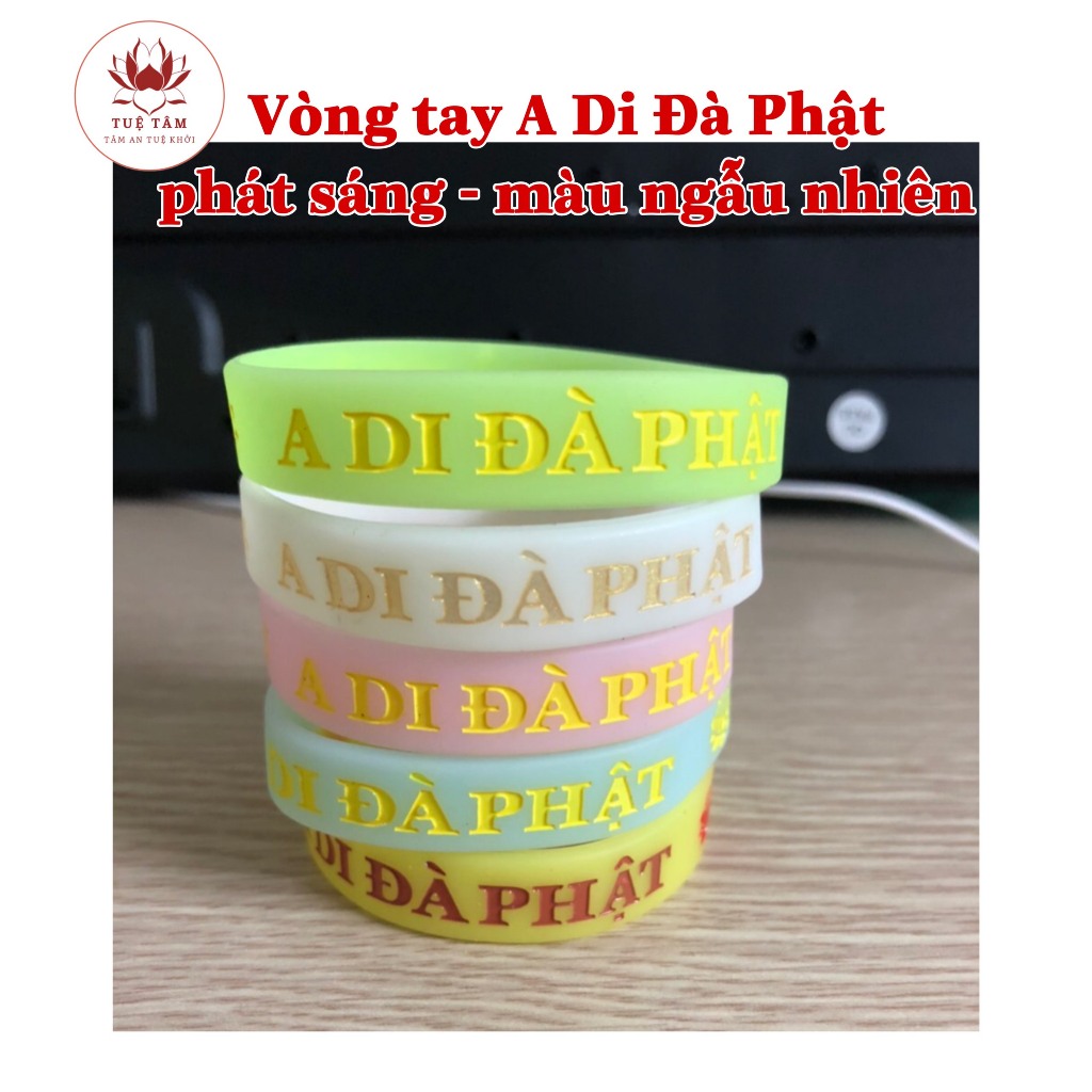 Vòng Tay A Di Đà Phật Phát Sáng Ban Đêm - Màu Ngẫu Nhiên