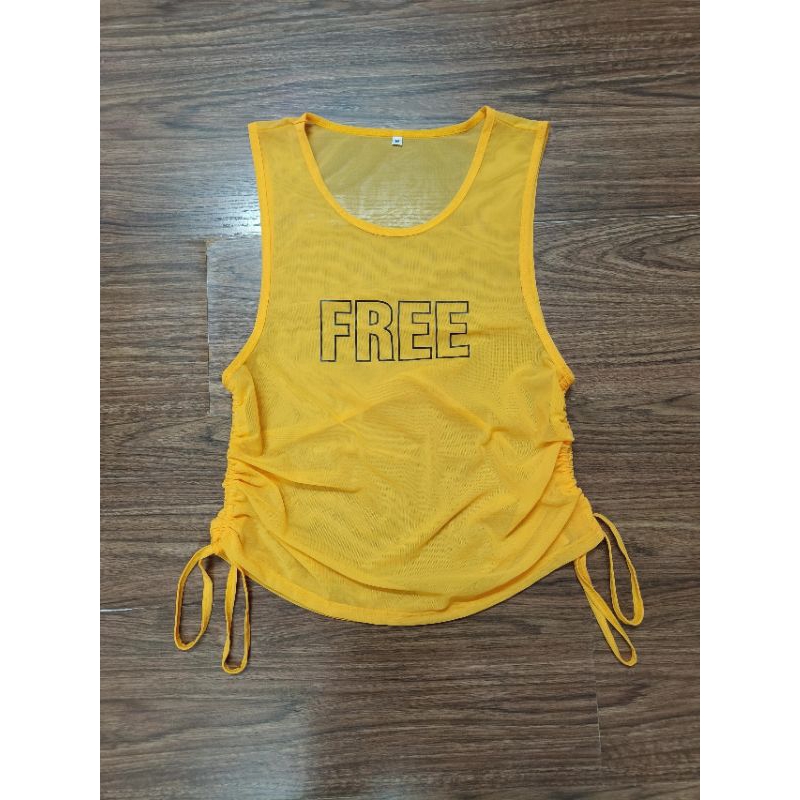 Áo tank lưới rút dây 2 bên tập gym yoga