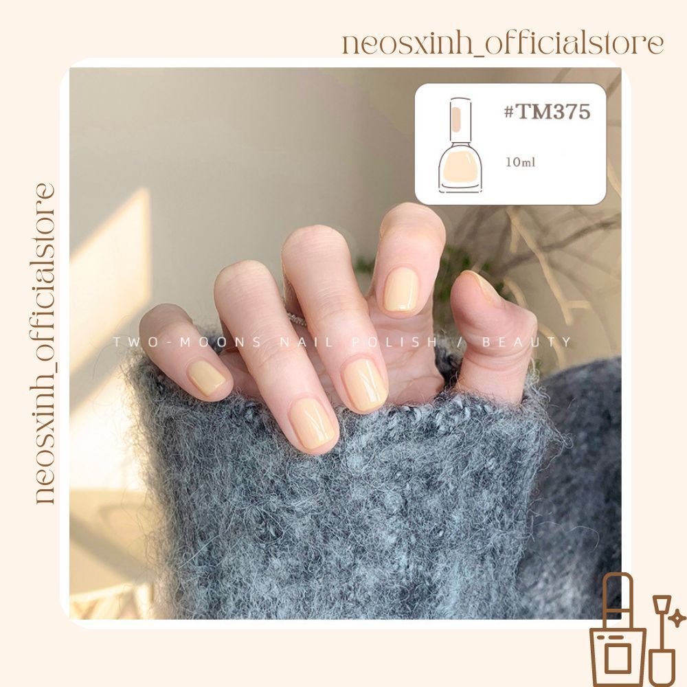 Sơn Móng Tay Twomoons Lẻ 10ml Nude Trắng Pastel Trứng Cút- Neosxinh - Nails