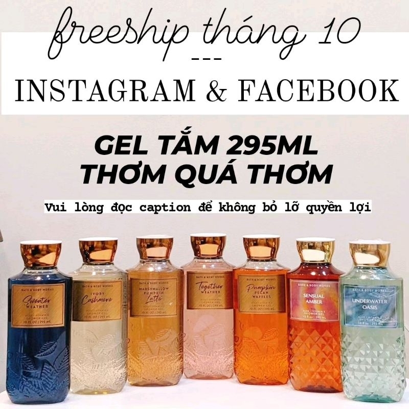 LINK 2: 38 mùi Gel tắm 295ml Bath & Body Works by Kath