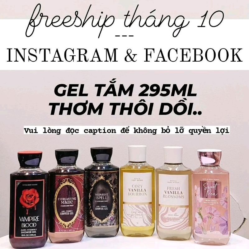 LINK 2: 38 mùi Gel tắm 295ml Bath & Body Works by Kath