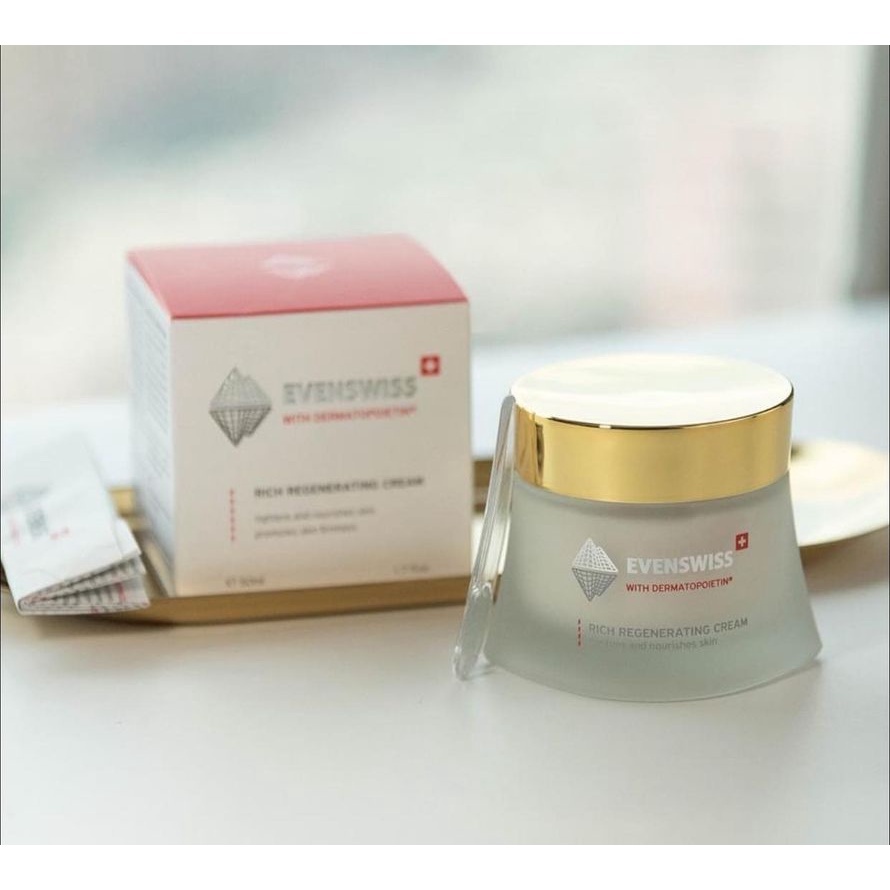 Kem dưỡng Evenswiss Rich Regenerating Cream 50ml giúp tái tạo phục hồi da nhập khẩu Thuỵ sĩ