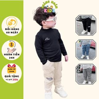 Quần thu đông trơn màu basic cho bé dài bé trai, quần xốp dài bé trai unisex cho bé Bernie