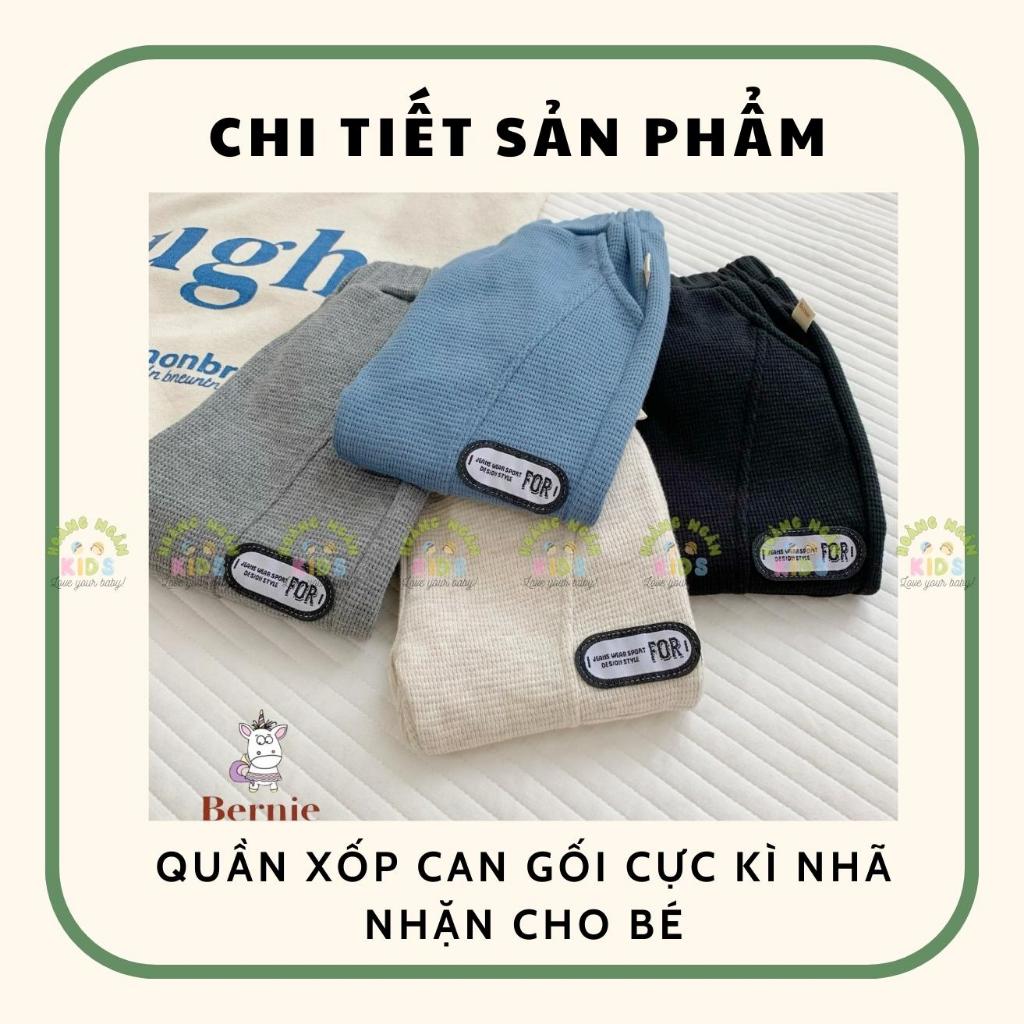 Quần thu đông trơn màu basic cho bé dài bé trai, quần xốp dài bé trai unisex cho bé Bernie