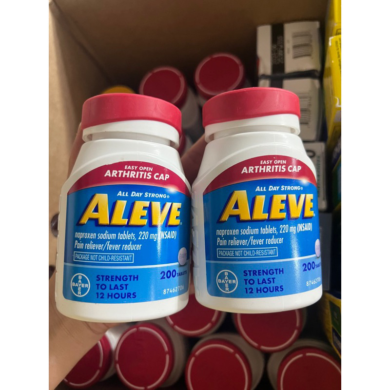 Viên uống Aleve strength to last 12 hours Mỹ 200 viên