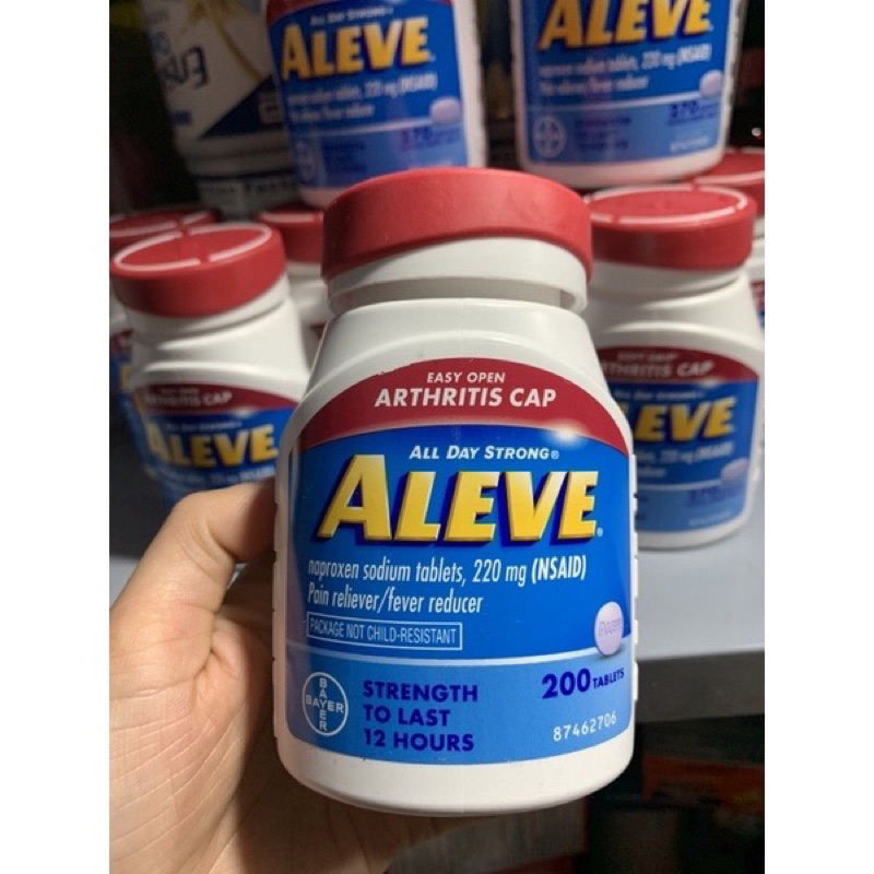 Viên uống Aleve strength to last 12 hours Mỹ 200 viên