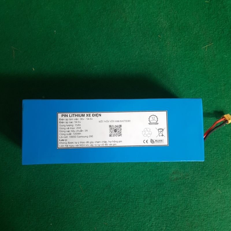 PIN LITHIUM XE ĐIỆN 48v12Ah 48v15ah 48v18ah 48v20ah