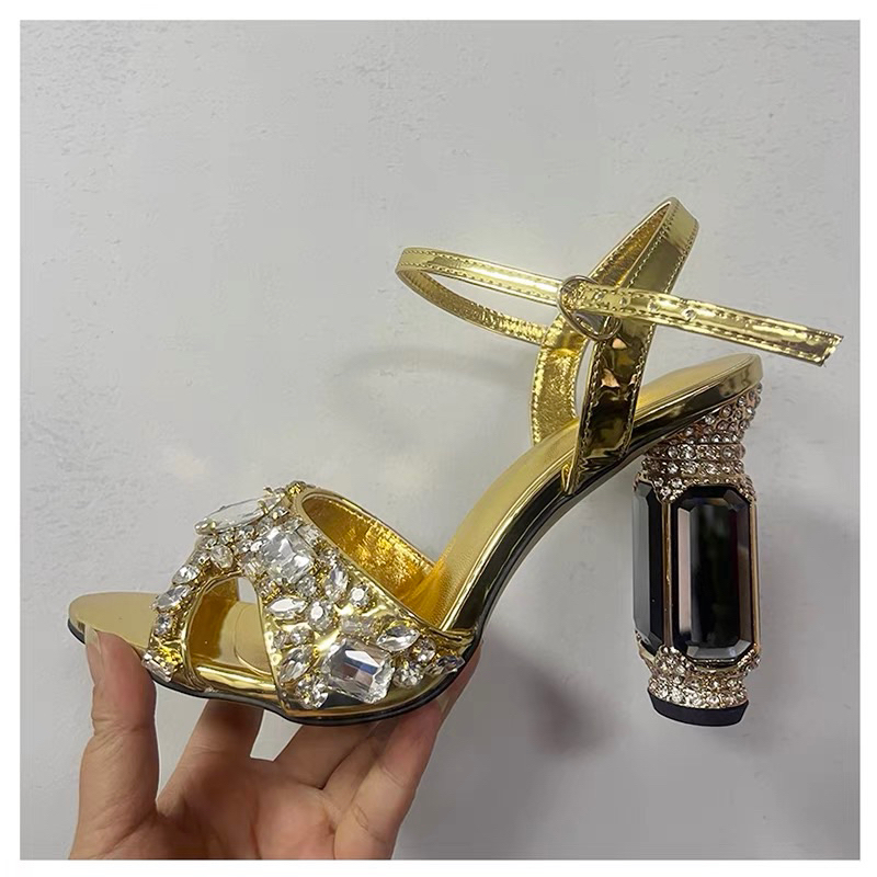 ORDER 💜 Giày Korea quai nhung chéo gót đá 10cm 34-43