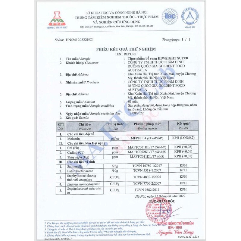 Sữa tăng cân Hiweight 900g, Sữa tăng cân cho người gầy và cho trẻ từ 6 tuổi, Giúp ăn ngon ngủ ngon lên cân tự nhiên