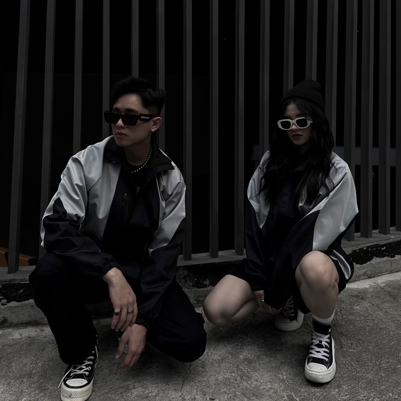 Áo Khoác Gió Uncle M Oversize Unisex Nam Nữ, Phối Dù 2 lớp Plane-Jacket