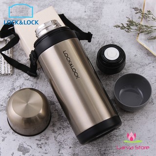 Bình Giữ Nhiệt Lock&Lock Eassy - Take LHC1439 1000ml Màu Bạc Ánh Vàng - Larva Store