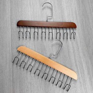 Móc gỗ treo đồ lót, thắt lưng, cà vạt treo đồ da năng , moc kep inox