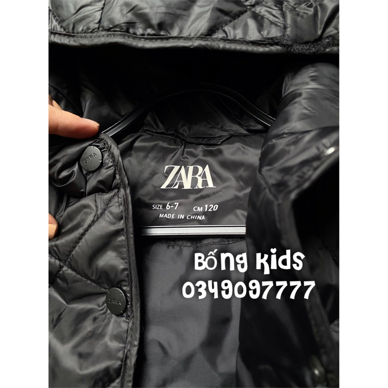 Áo Gile Hoodie Trần Trám Bé Gái Siêu Nhẹ Đen Dáng Ngắn ZR