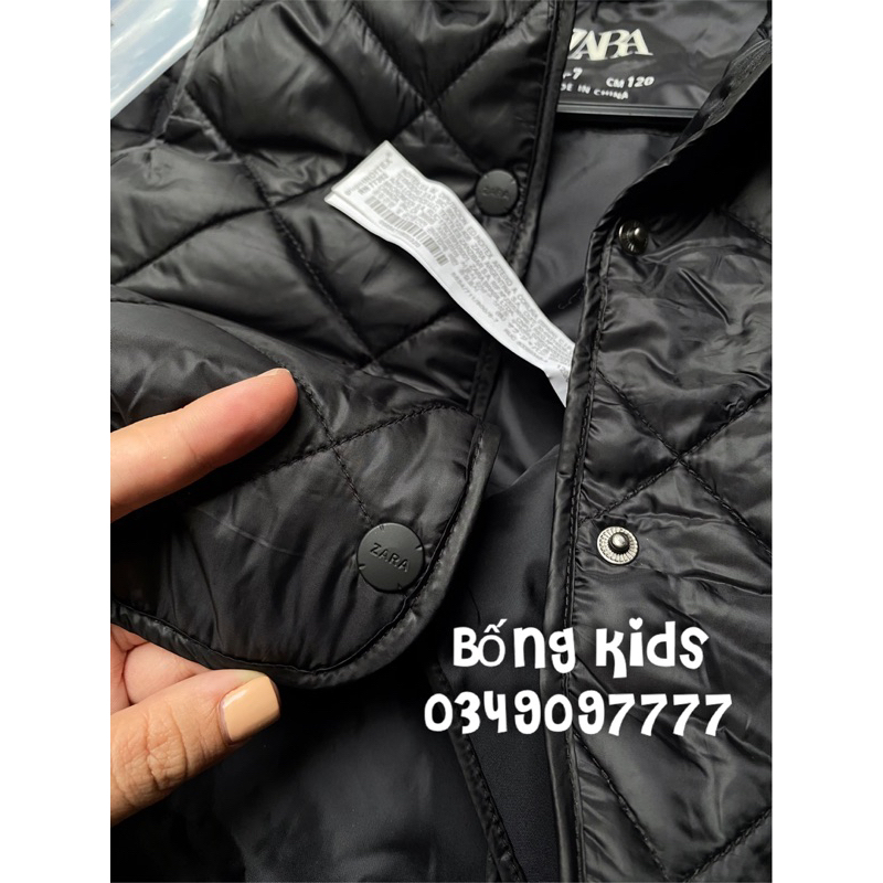 Áo Gile Hoodie Trần Trám Bé Gái Siêu Nhẹ Đen Dáng Ngắn ZR