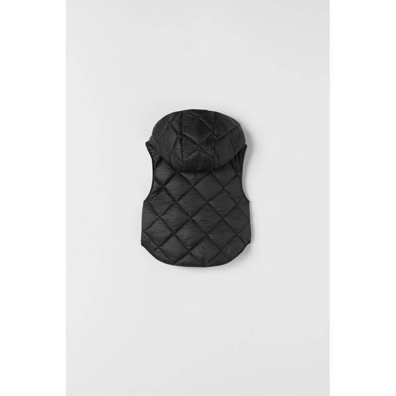 Áo Gile Hoodie Trần Trám Bé Gái Siêu Nhẹ Đen Dáng Ngắn ZR