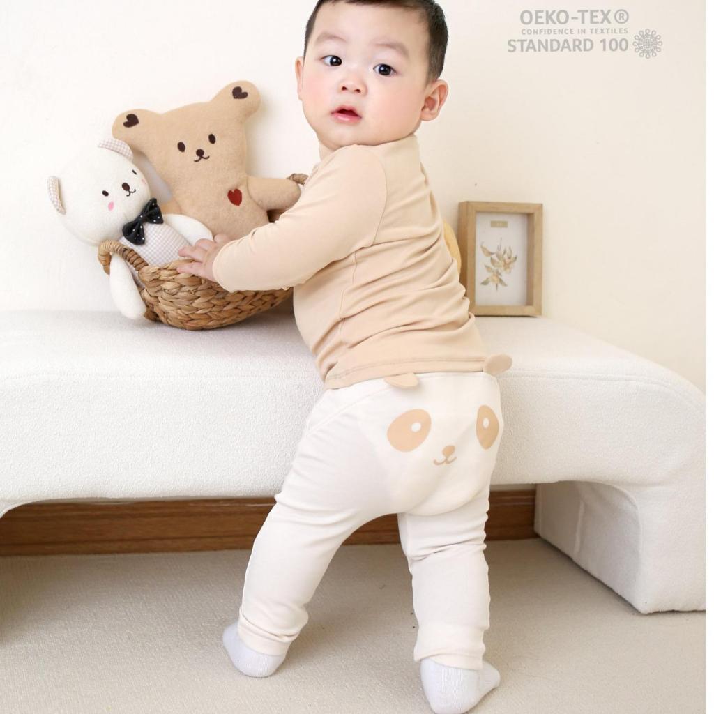 HRNEE Quấn nỉ lông gấu panda 9M-4Y