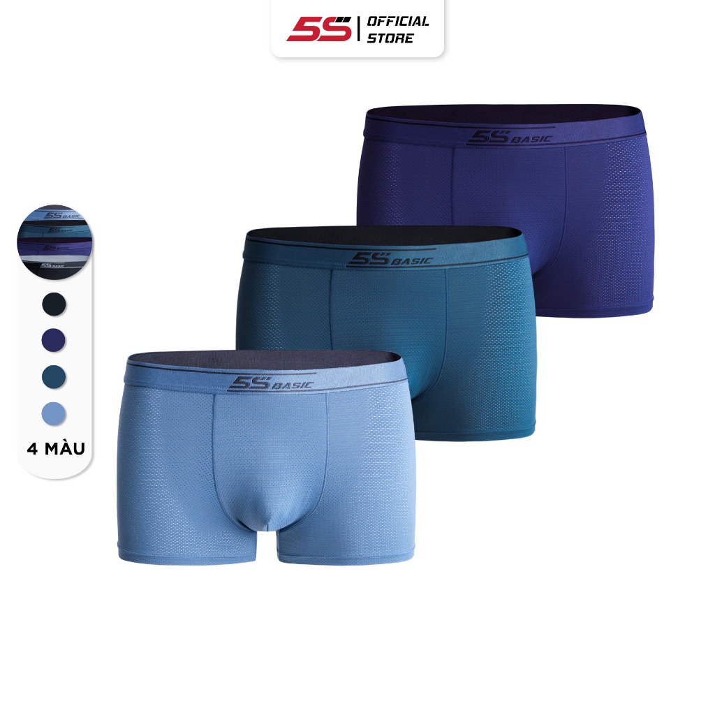 Combo 3 Quần Sịp Đùi Nam 5S FASHION Mềm Mịn, Thấm Hút, Dệt Đục Lỗ Thoáng Khí, Co Giãn Thoải Mái (3C-BOX23001)