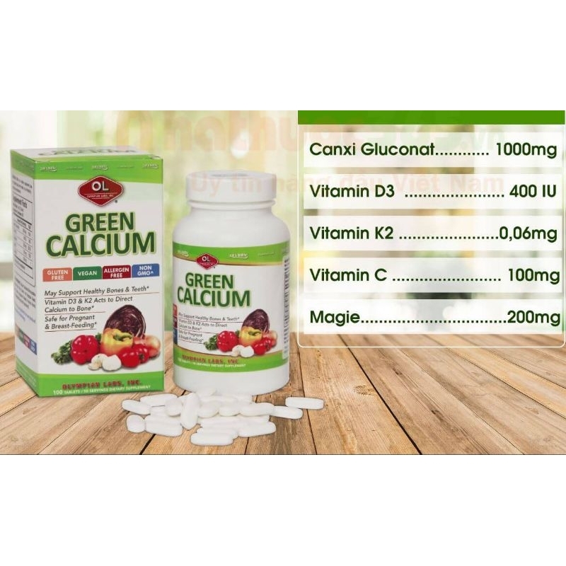 Green Calcium – Canxi hữu cơ an toàn, dễ hấp thu , không táo bón