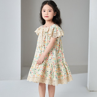 Váy đũi hoa phối nơ ren tinker bell dress _ jade crystal v210053