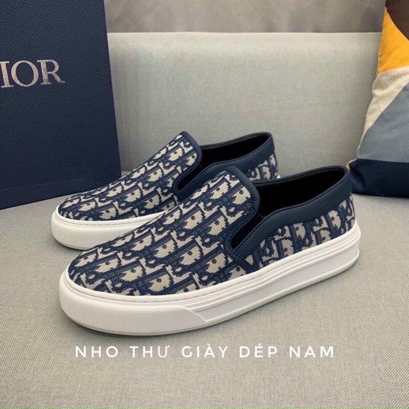Giày slipon dio nam ❤️ giày lười dio . r thể thao nam cao cấp full hộp. Hàng đế cao su chống trơn 3 cm