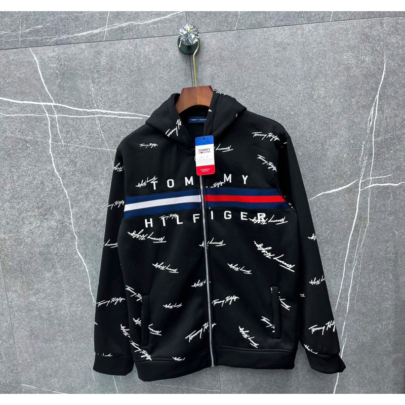 Áo Khoác Nỉ Hoodie Zip Tommy Chữ Kí Phong Cách Trẻ Trung Thời Trang Siêu Hot 2023